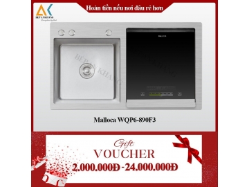 Máy Rửa Chén Bát Tích Hợp Malloca WQP6 - 890F3 - Made in Trung Quốc